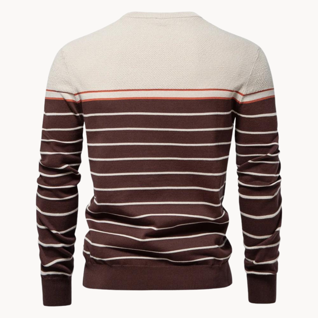 Atlantic Stripe Cotton Sweater