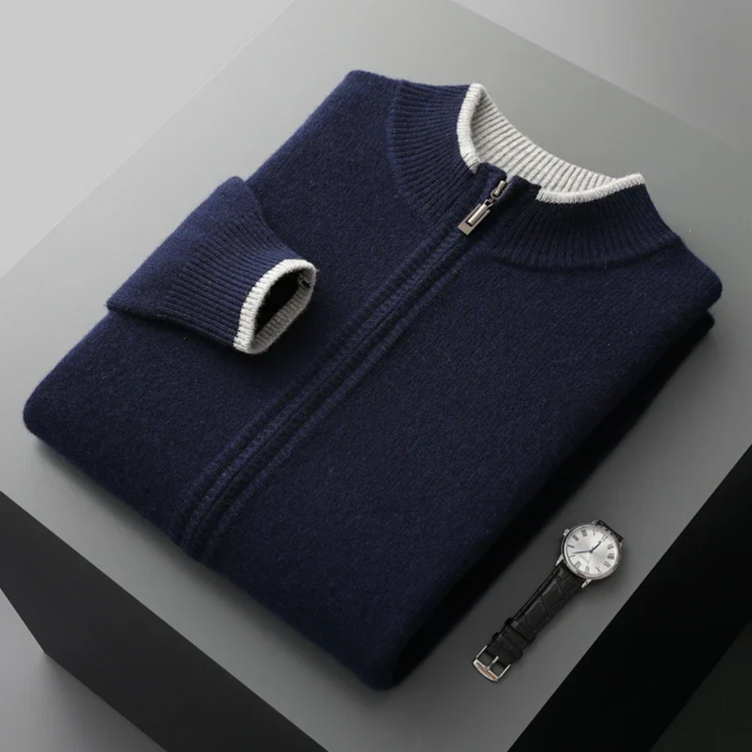 Kingston Merino Wool Zip Sweater