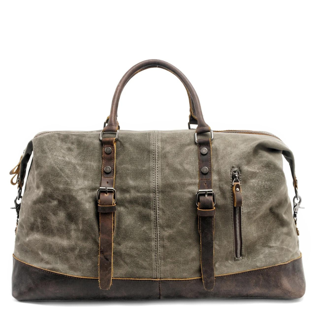 Kingsley Canvas Leather Duffle Bag