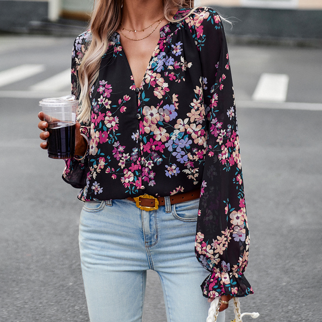 ELLIE | Blomstrete Bluse