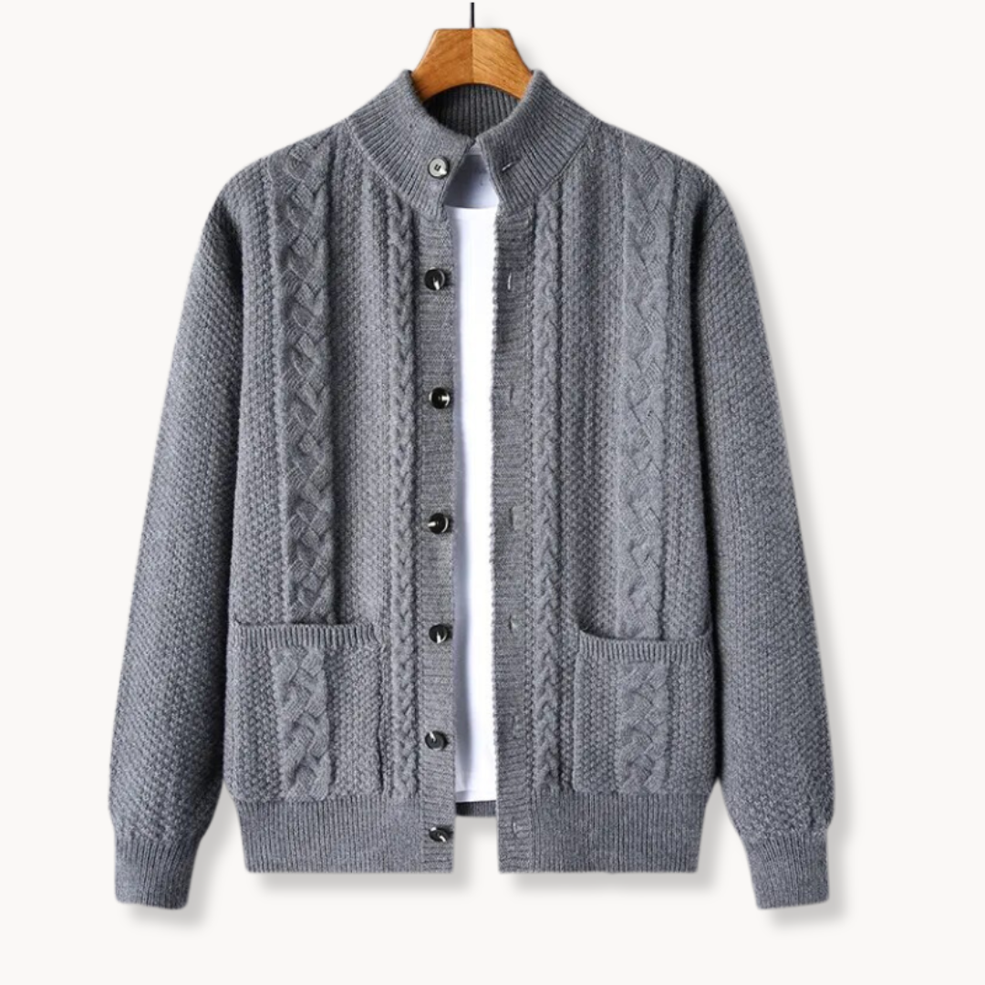 JONAS | Flettestrikket Ullcardigan