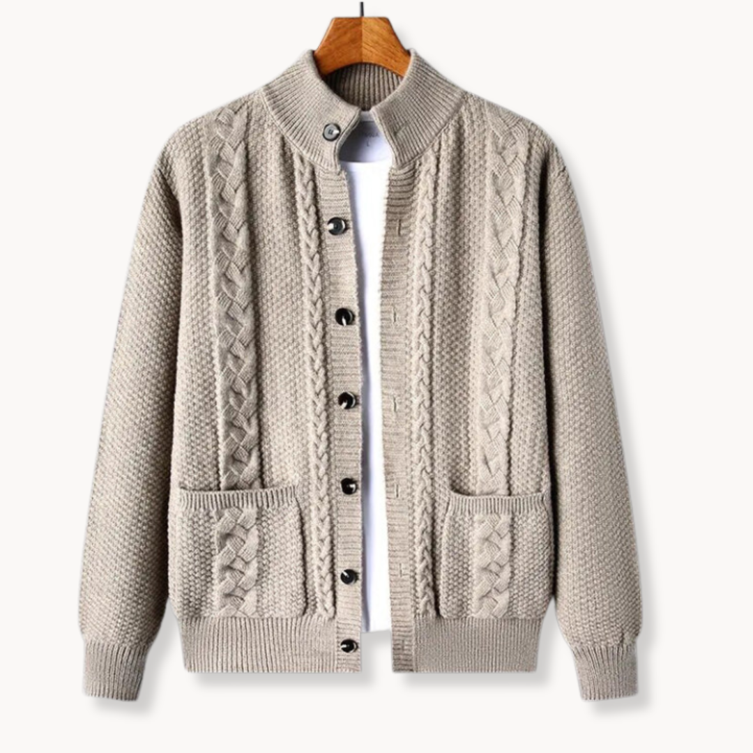 JONAS | Flettestrikket Ullcardigan