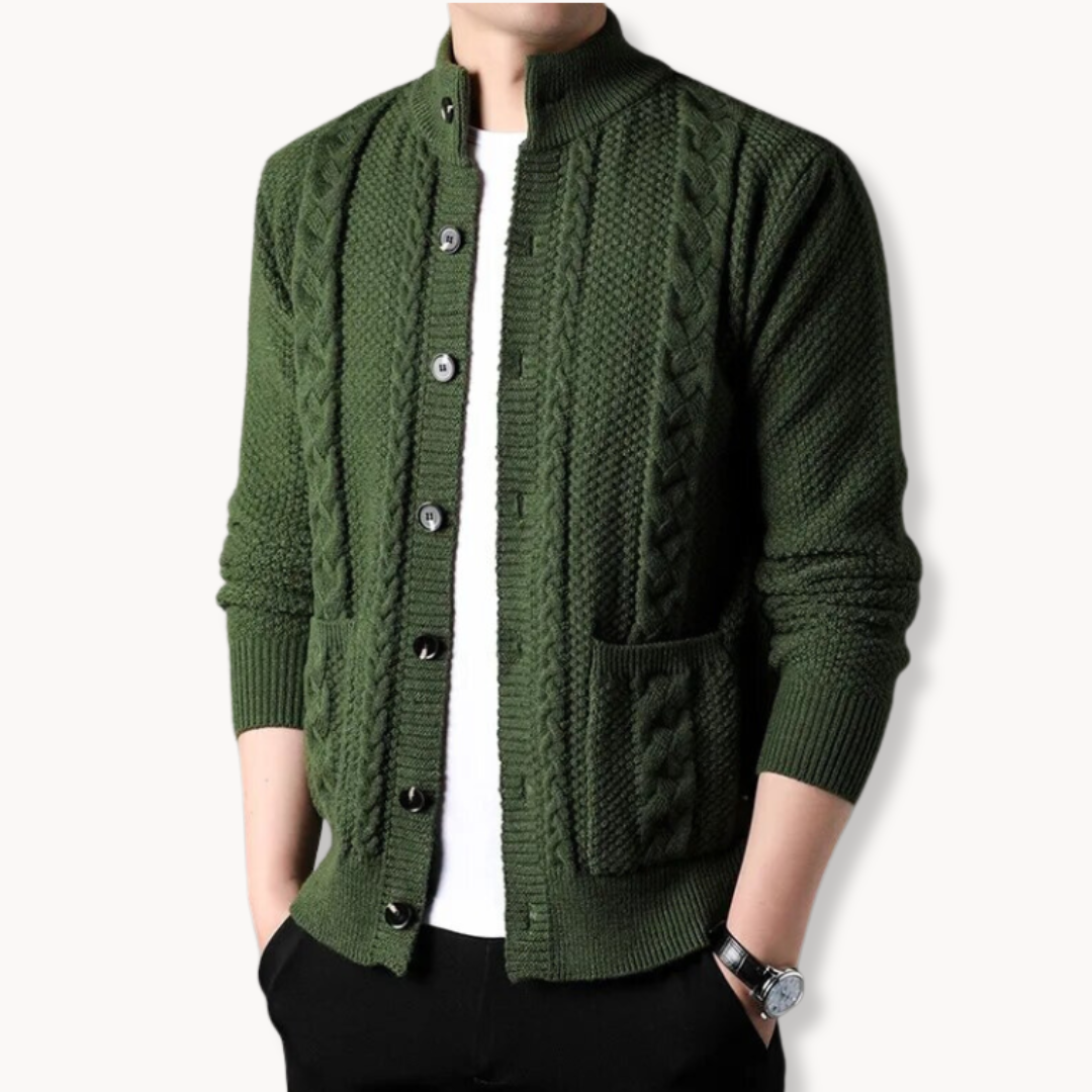 JONAS | Flettestrikket Ullcardigan