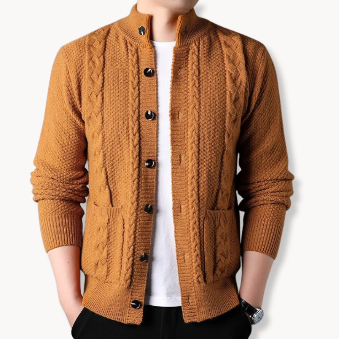 JONAS | Flettestrikket Ullcardigan