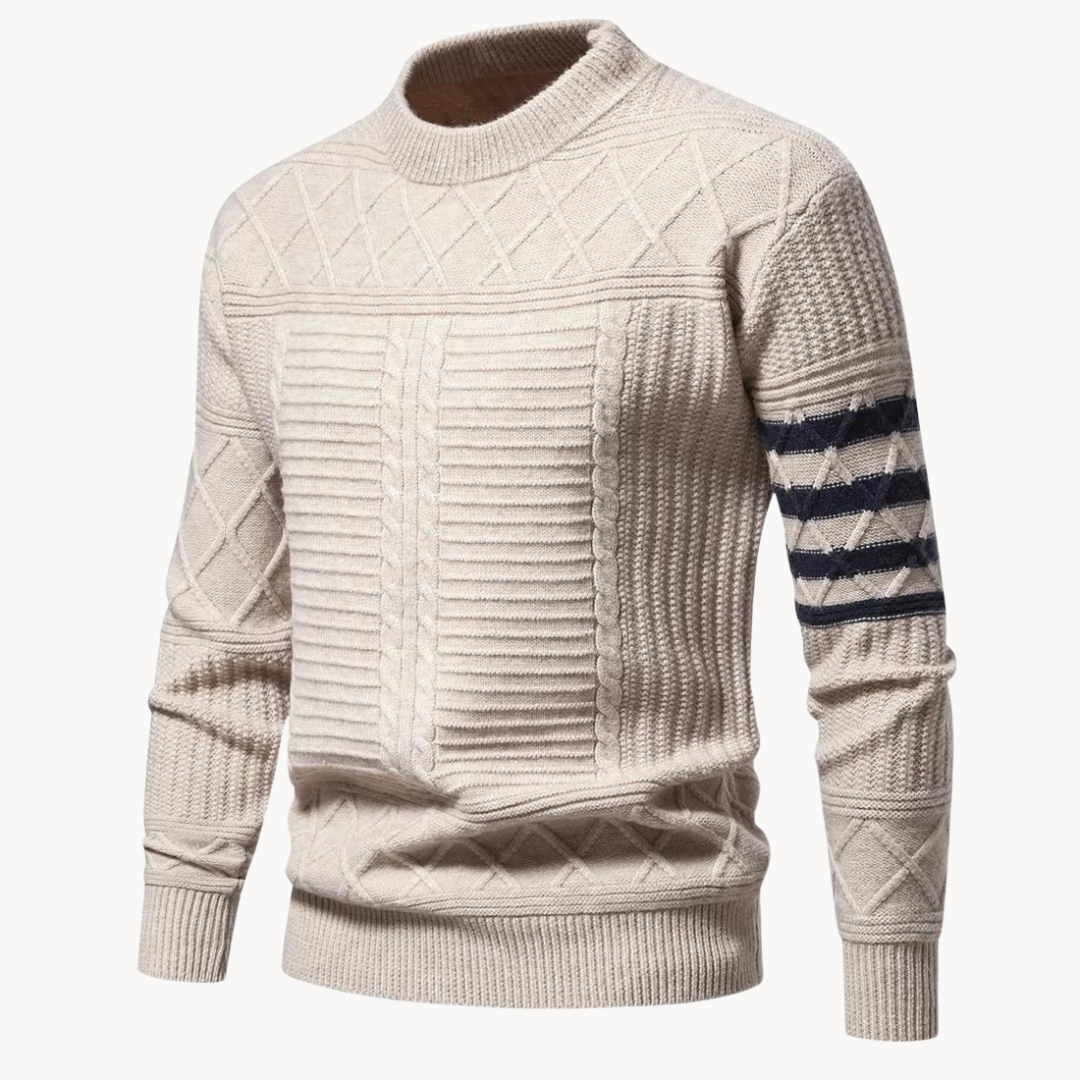 HÅVARD | Flettestrikket Crewneck-Genser