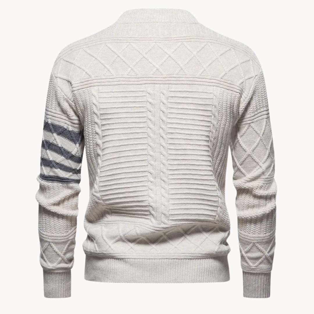 HÅVARD | Flettestrikket Crewneck-Genser