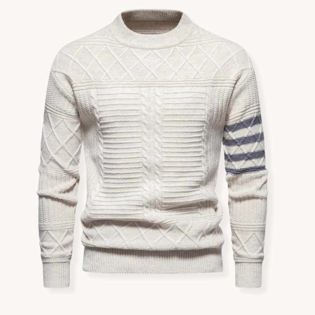 HÅVARD | Flettestrikket Crewneck-Genser