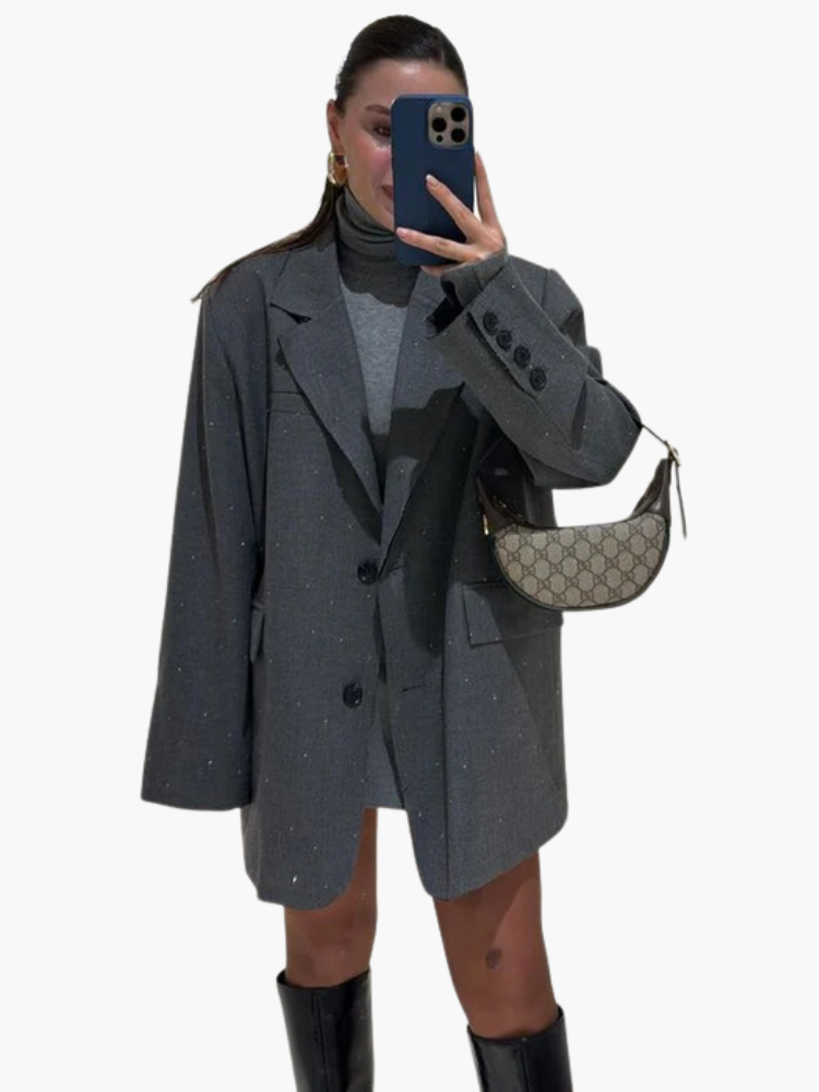 EMMA | Grå Oversized Blazer