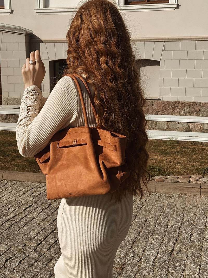 ELARA | Semsket Shopper Veske